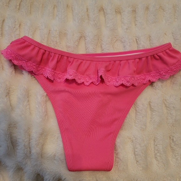 Pink Ruffled Bikini Bottoms - Picture 3 of 3